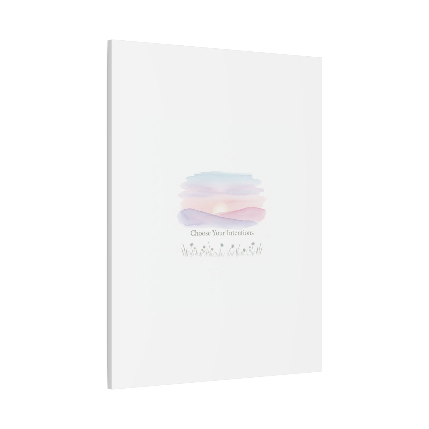Choose Your Intentions Canvas, soft wellness poster, pastel gradient mindfulness art