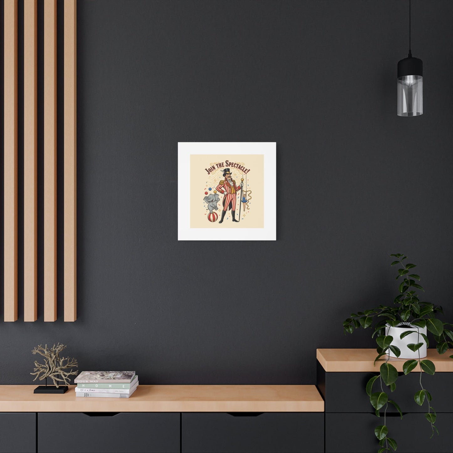 Join the Spectacle Circus Art Print | Matte Canvas, Stretched, Vintage Carnival Design