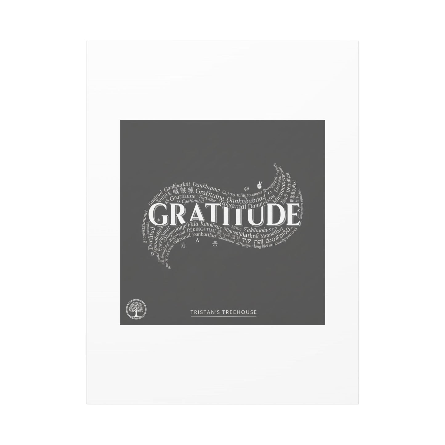 Gratitude Wall Art Matte Canvas | Tiny Treats, sweet uplifting print
