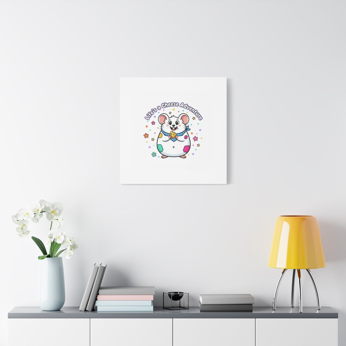 Life's a Cheese Adventure Canvas | Rodent-Core rat art print