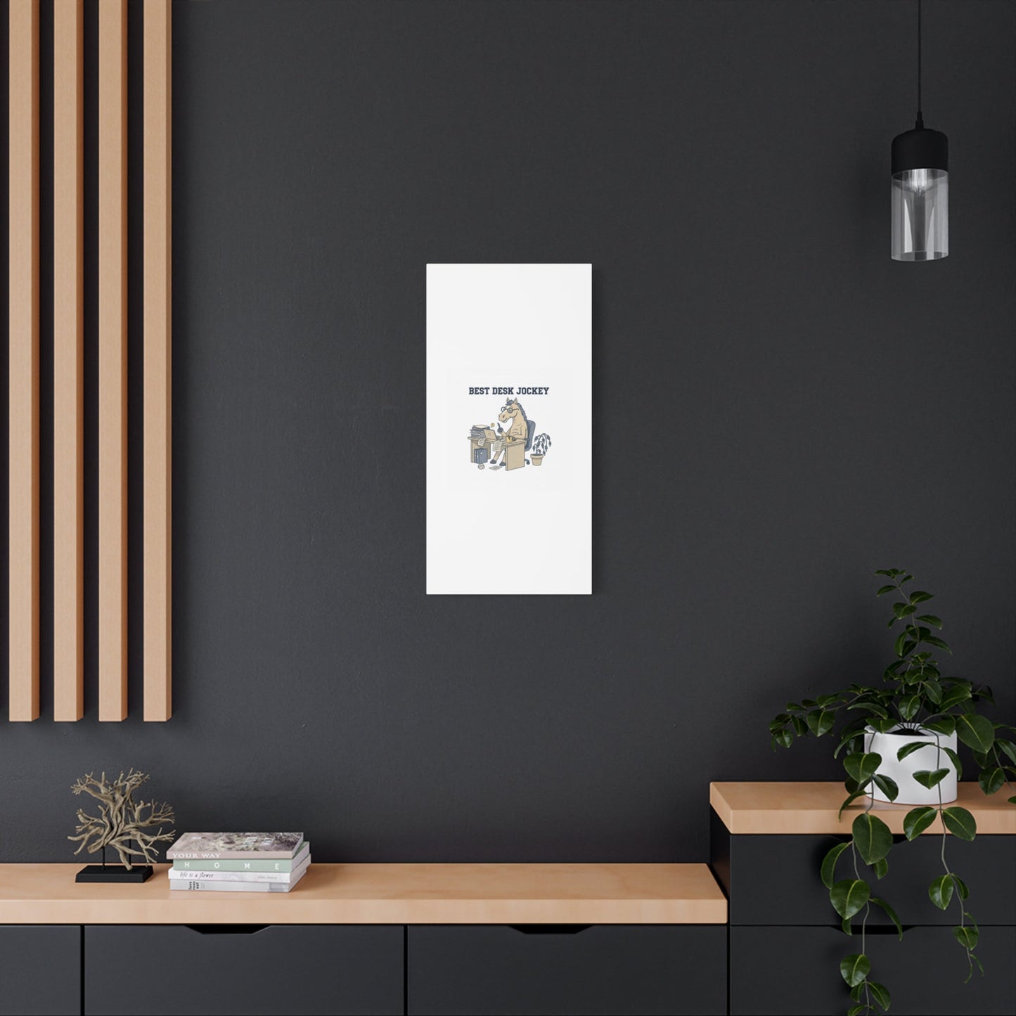 Best Desk Jockey Canvas, Workhorse Office Art | Corporate Burnout Parody