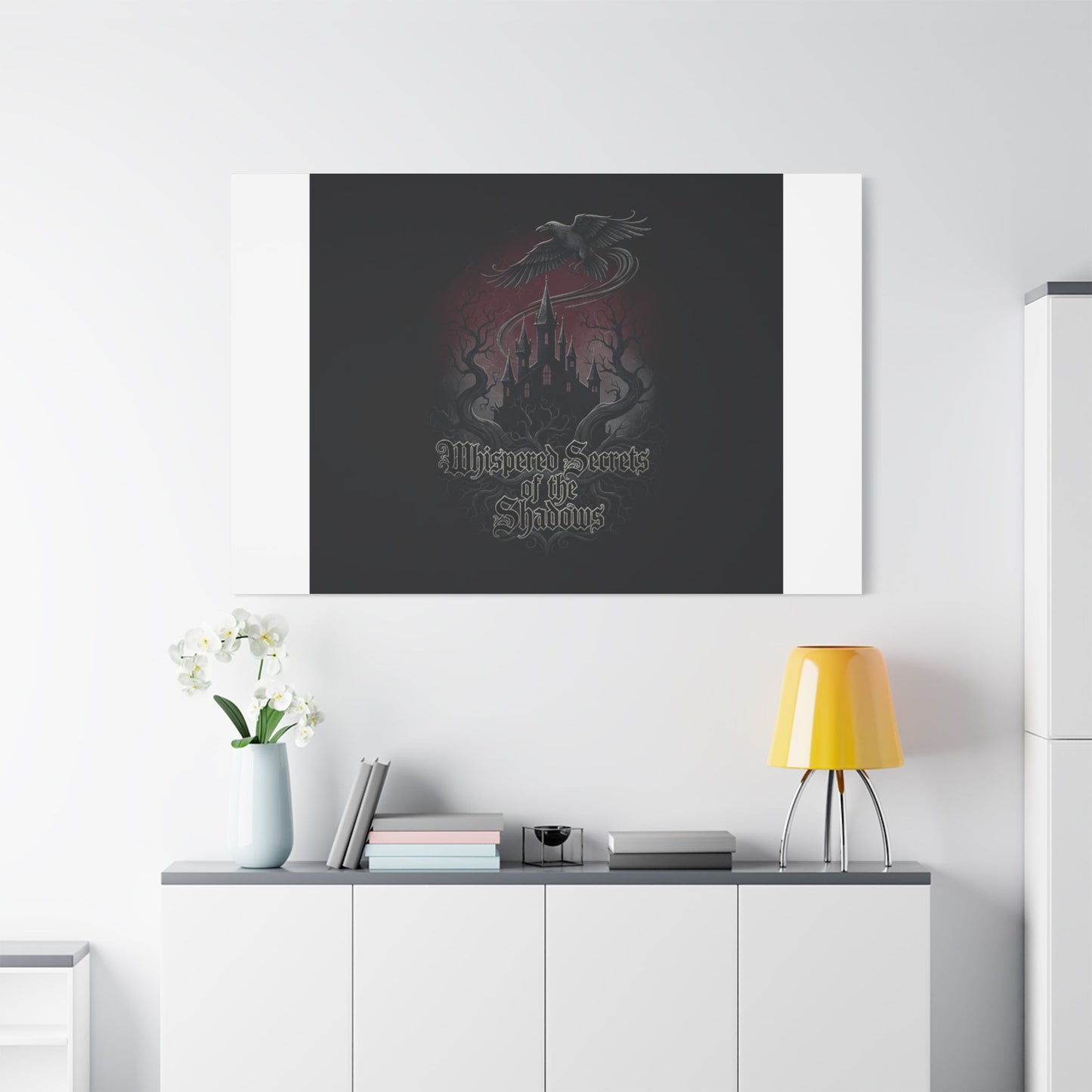 Whispered Secrets of the Shadows Castle Wall Art, Matte Canvas | Gothic Medieval Decor