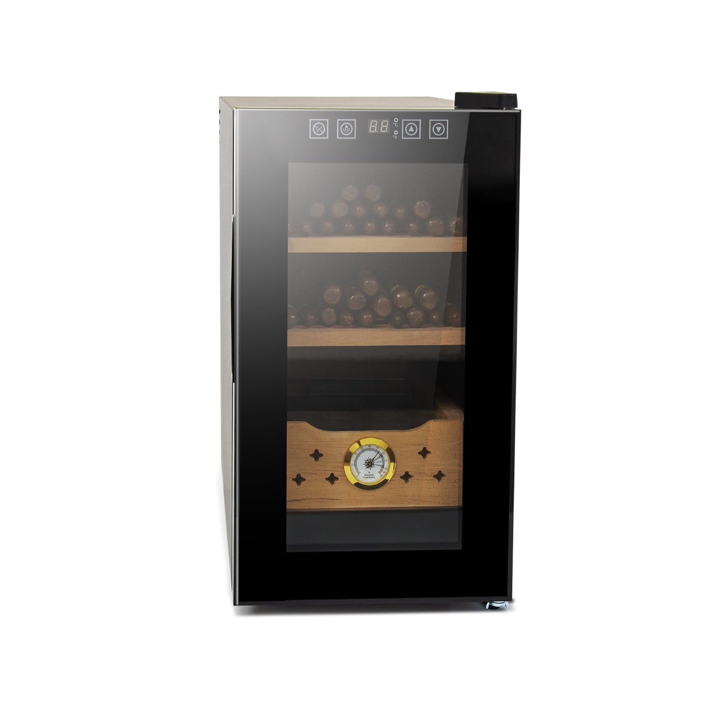 25L Electric Humidor, 150 Counts Capacity Cigar Humidor Humidifiers with Constant Temperature Controller, Cigar Humidor Box with