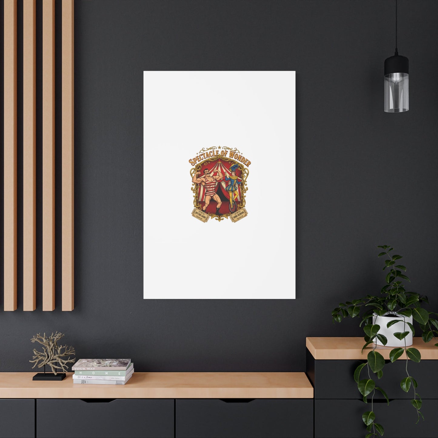 Spectacle of Wonder Circus Art Print, Canvas | Vintage Carnival Design
