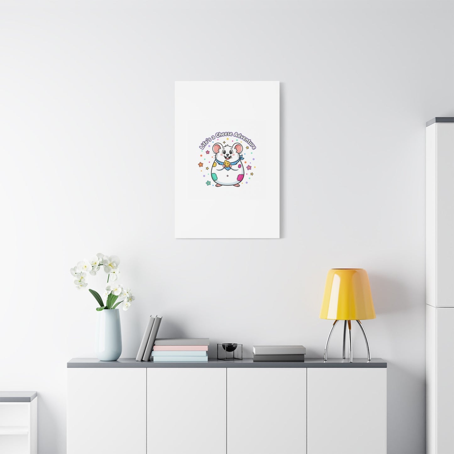 Life's a Cheese Adventure Canvas | Rodent-Core rat art print