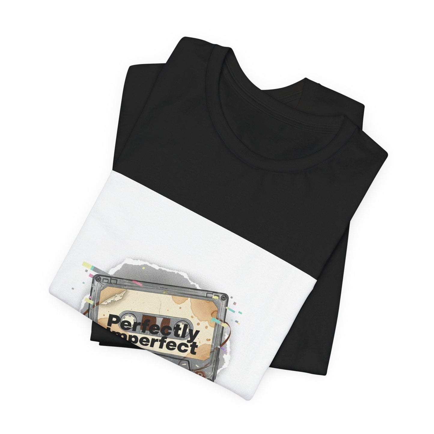 Glitch Cassette 'Perfectly Imperfect' Tee | glitch art shirt, retro tech nostalgic