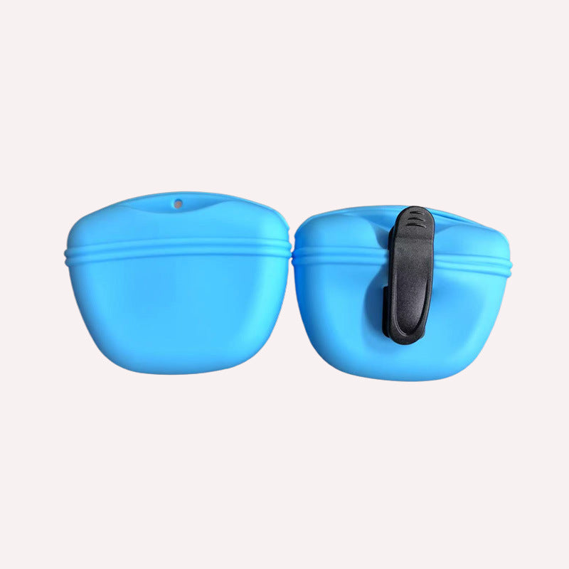 Silicone Pet Training Bag Dog Treat Bag Outdoor Training Snack Waist Bag