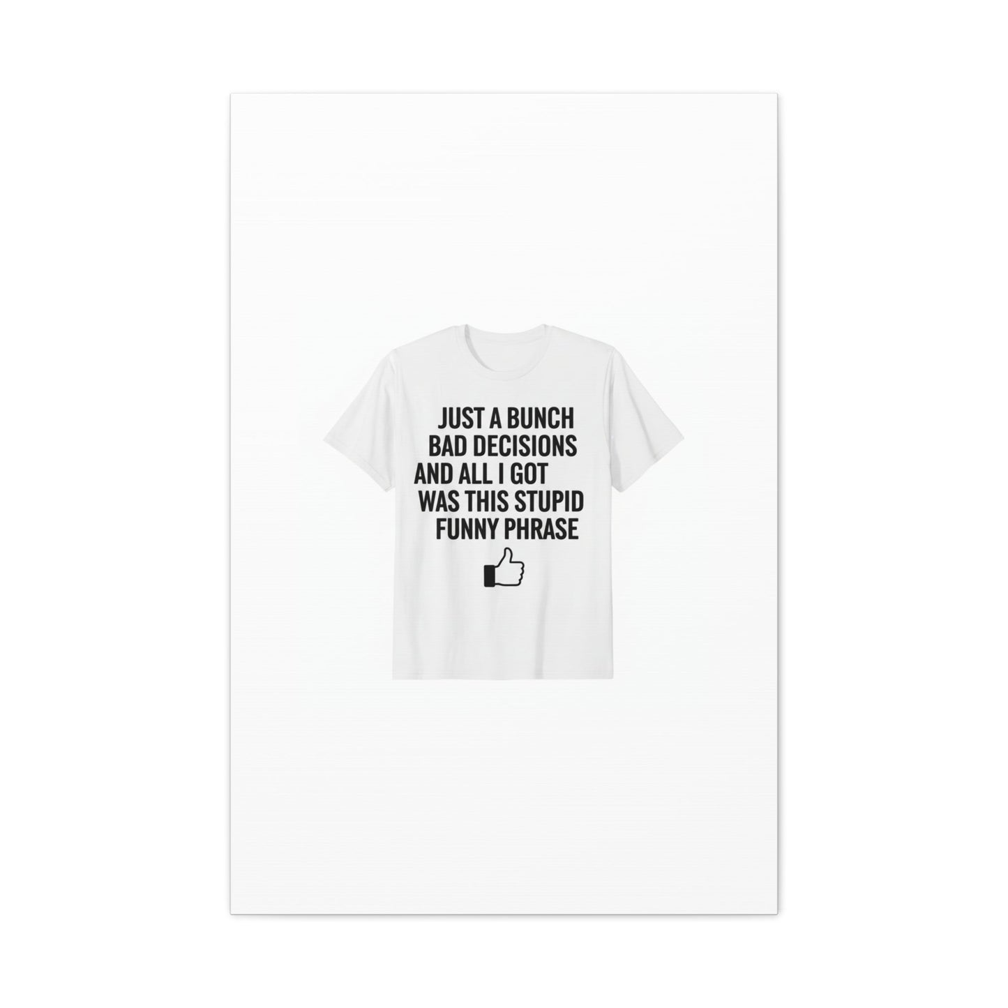 self-deprecating quote Canvas | sarcastic introvert wall art, anxiety humor