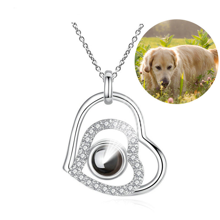 100 languages, I love you necklace, nano projection, customized color images, photos, text, love for Europe and America