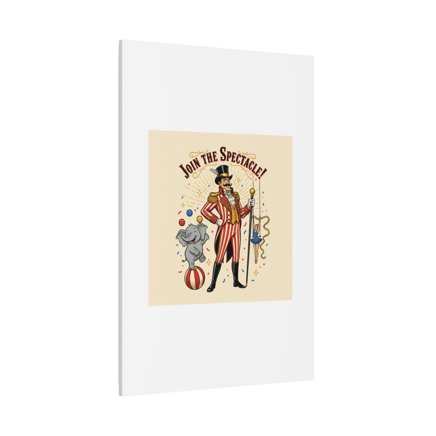 Join the Spectacle Circus Art Print | Matte Canvas, Stretched, Vintage Carnival Design