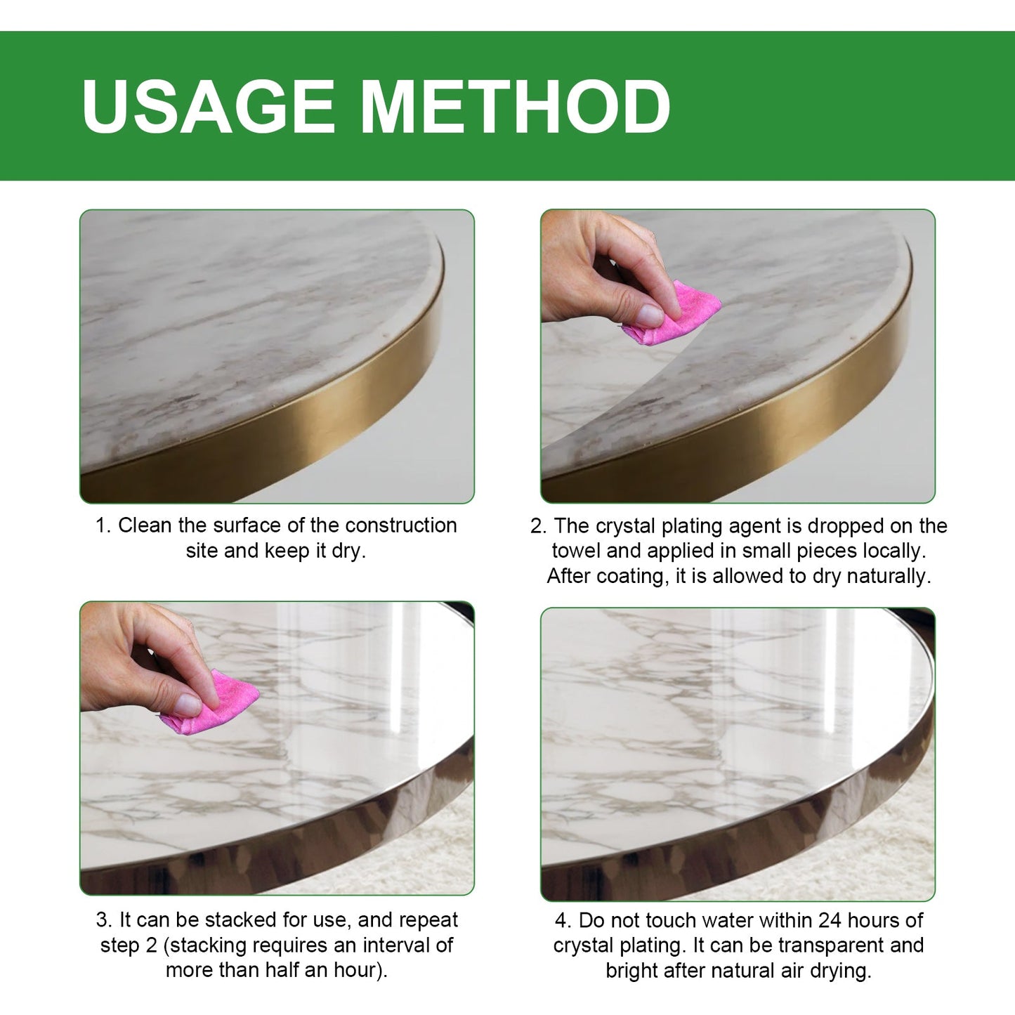 Stone Crystal Plating Agent, Marble Polishing Nano Crystalline Liquid Tile Scratches Repair Brightening Reduction