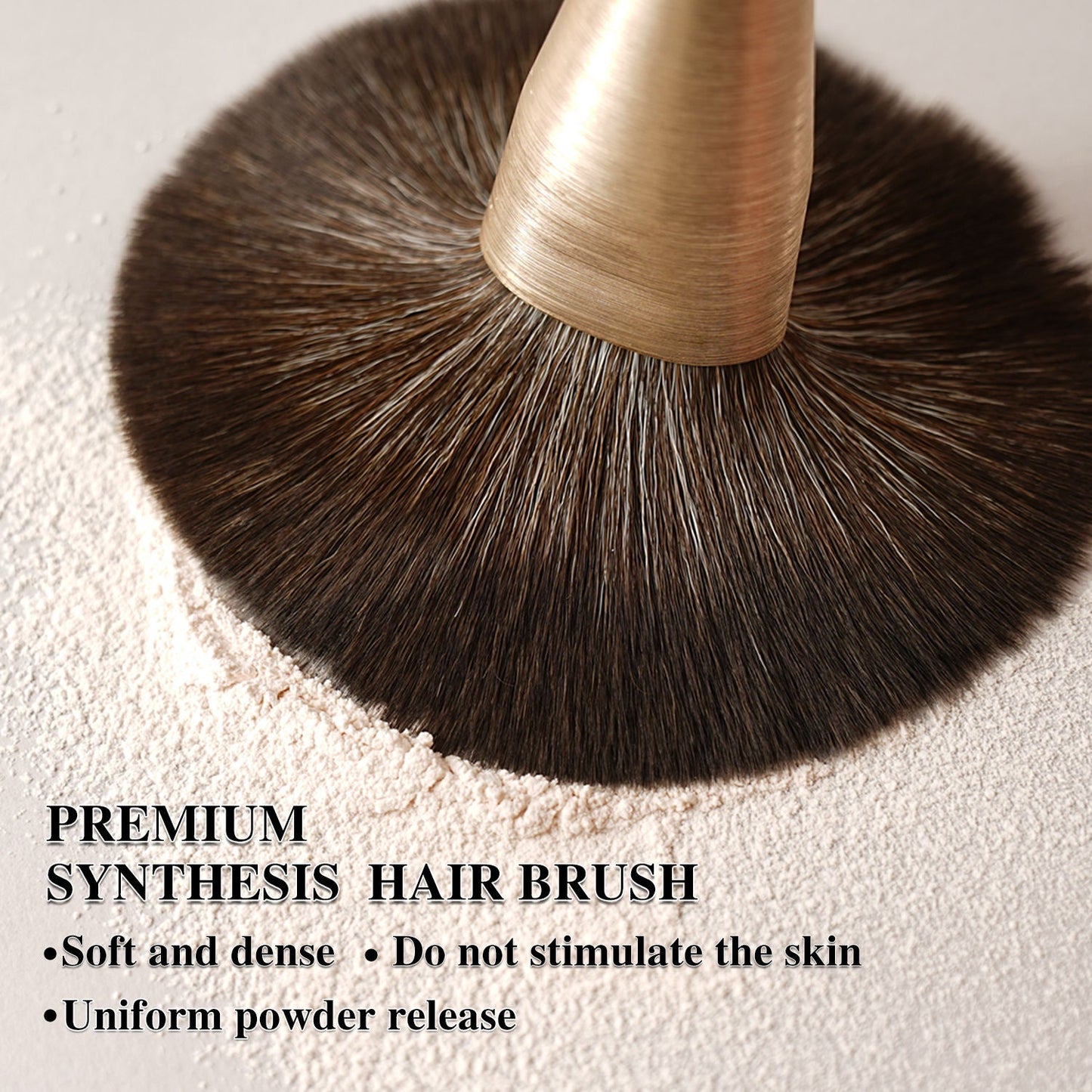 Baili 10pcs Rose Gold Tube Synthetic Hair Vegan Luxury Makeup Brush