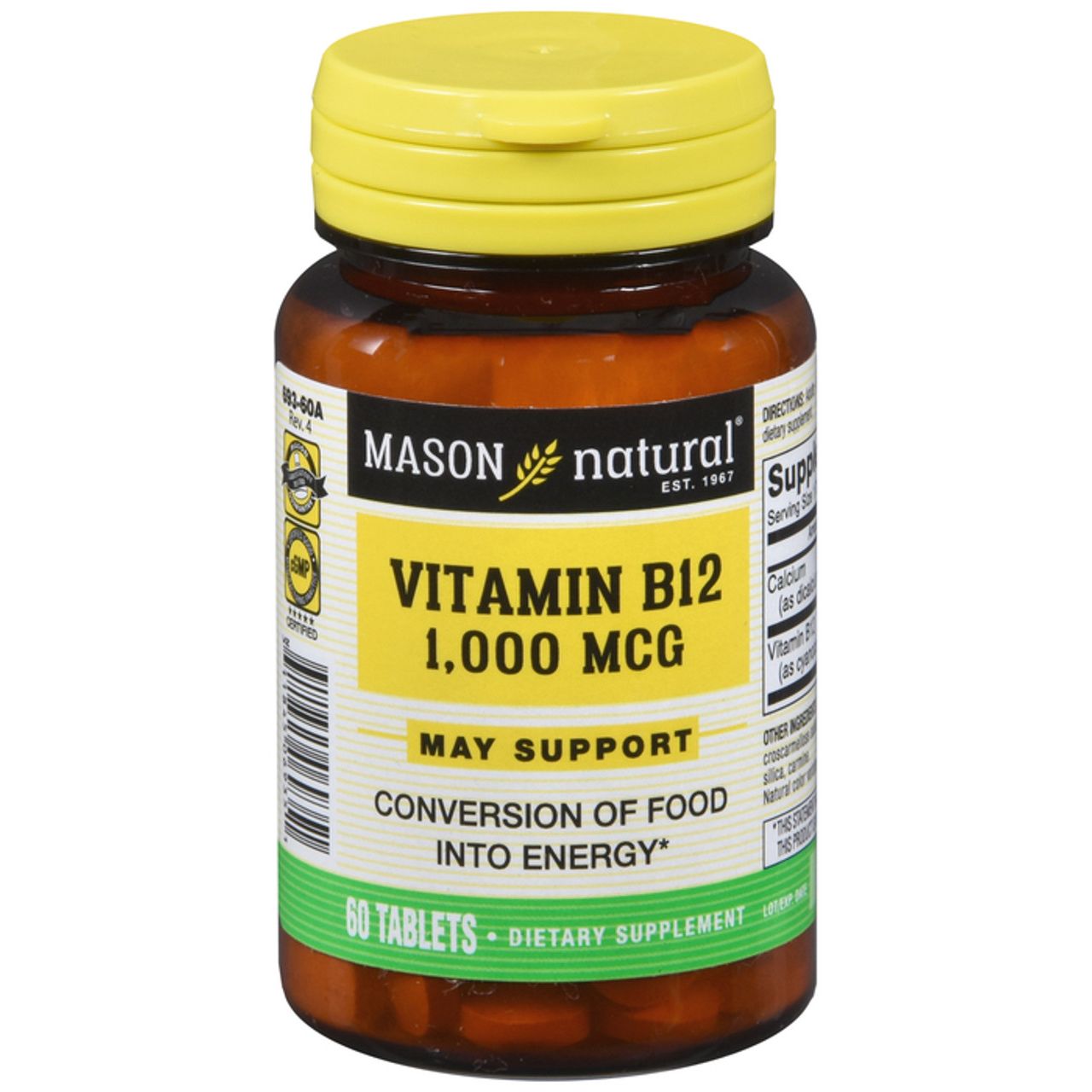 Mason Natural 1000 Mcg B-12  60 Tablets
