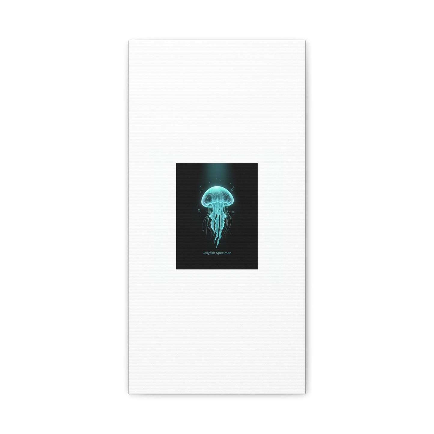 Bioluminescent Jellyfish Art Canvas | Deep Sea Aesthetic, Neon Glow
