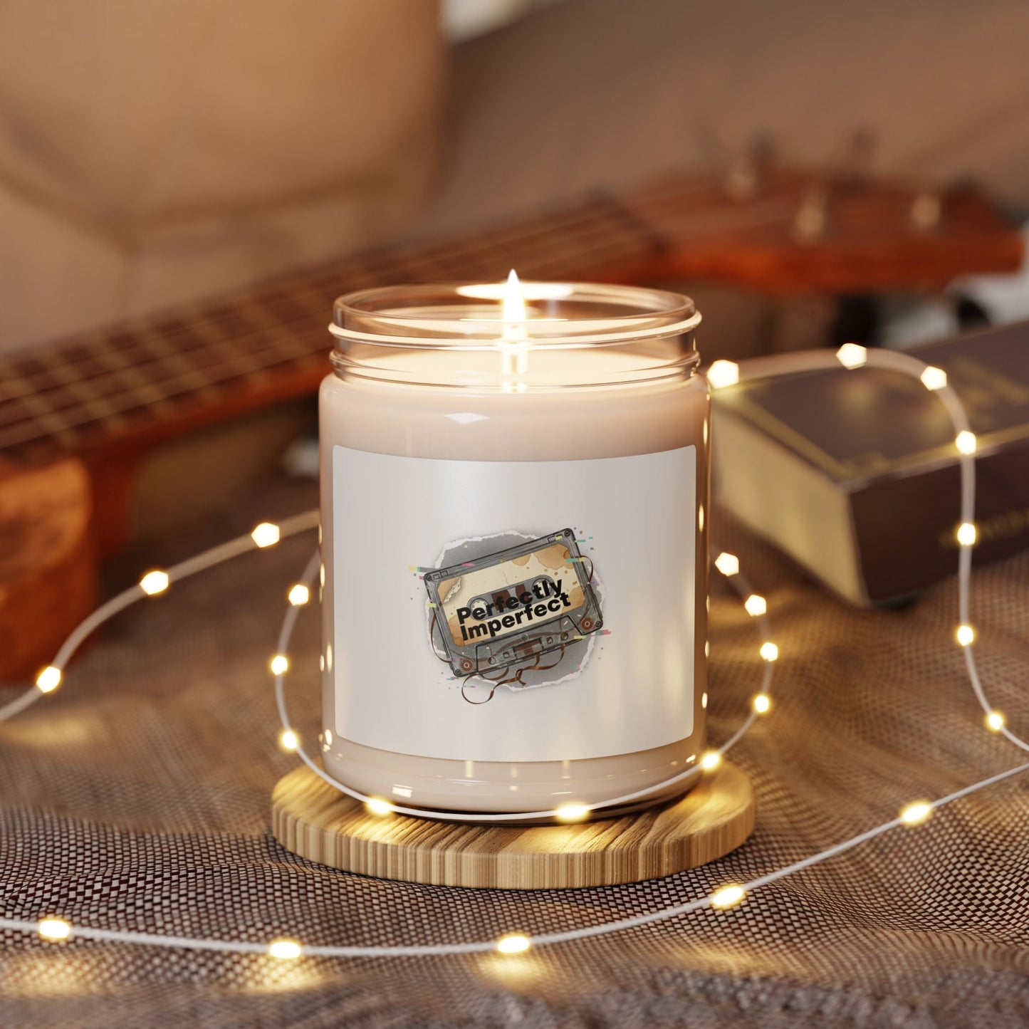 Perfectly Imperfect Glitch Candle, Soy Jar | Retro Tech Static
