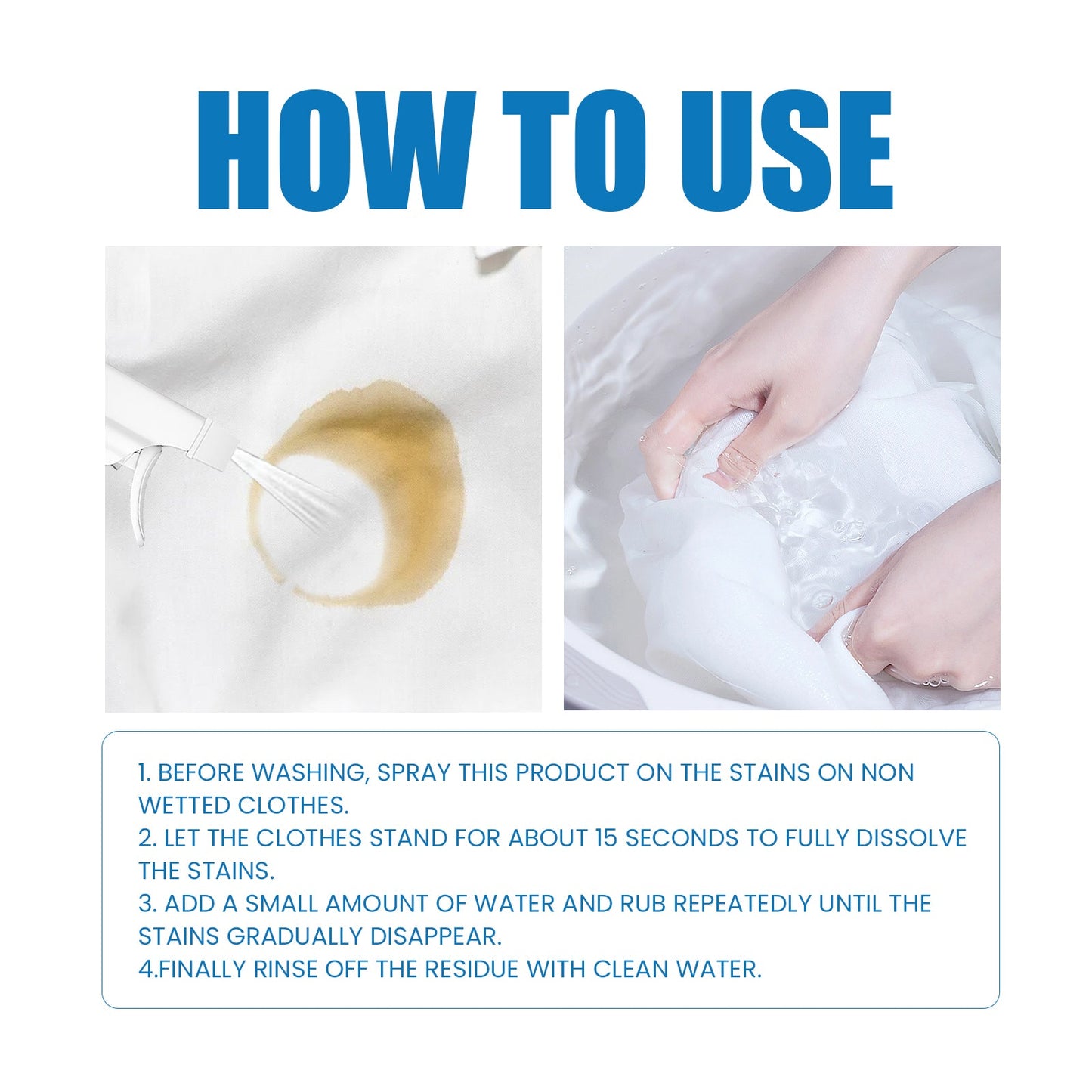 Clothes Cleaner, Clothing Cleaning Decontamination Remove Stubborn Stains Oil Stains Yellow Cleaning Dry Cleaning Agent