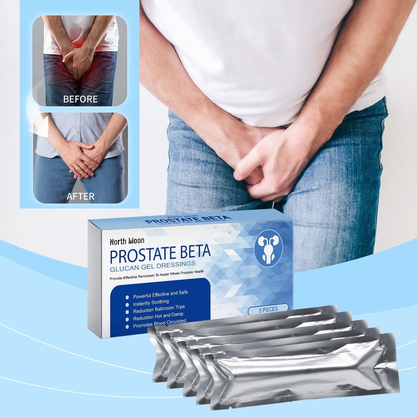 Men's Body Care Gel, Relieve Men's Physical Discomfort Care Gel