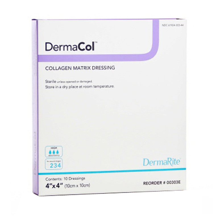 DermaCol Dermarite Drsg Wnd 4X4" 10EA/BX Dermarite, 10 EA/BX