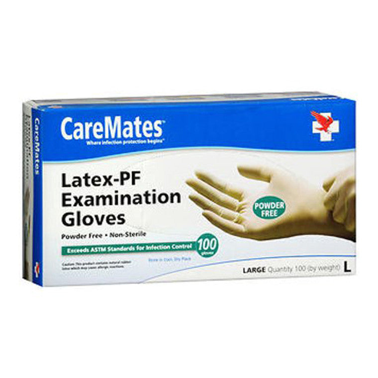 Caremates™ Medical Grade Vinyl Gloves – Powder-Free (Large, 100 Count)