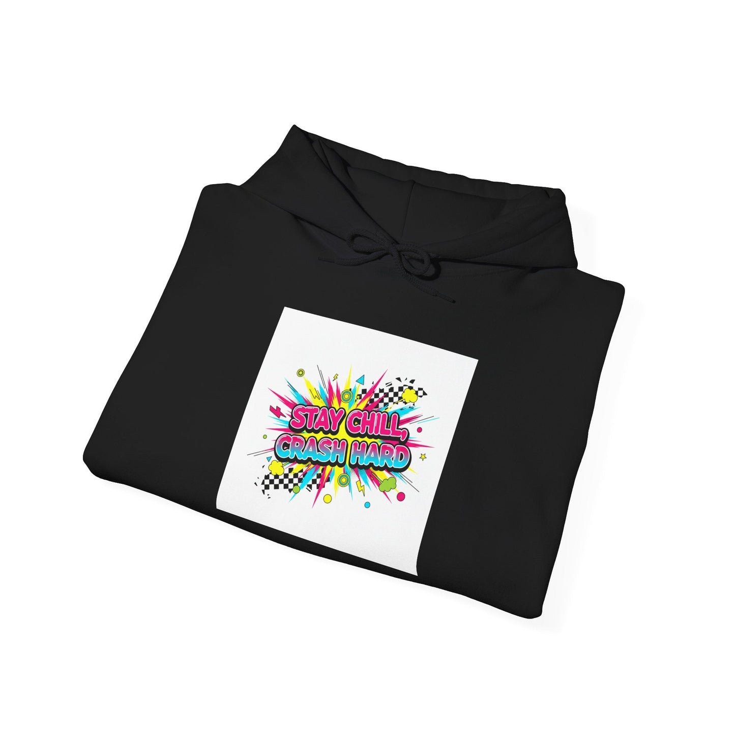 Crash Out Neon Meltdown Hoodie | skate graffiti, warning decal