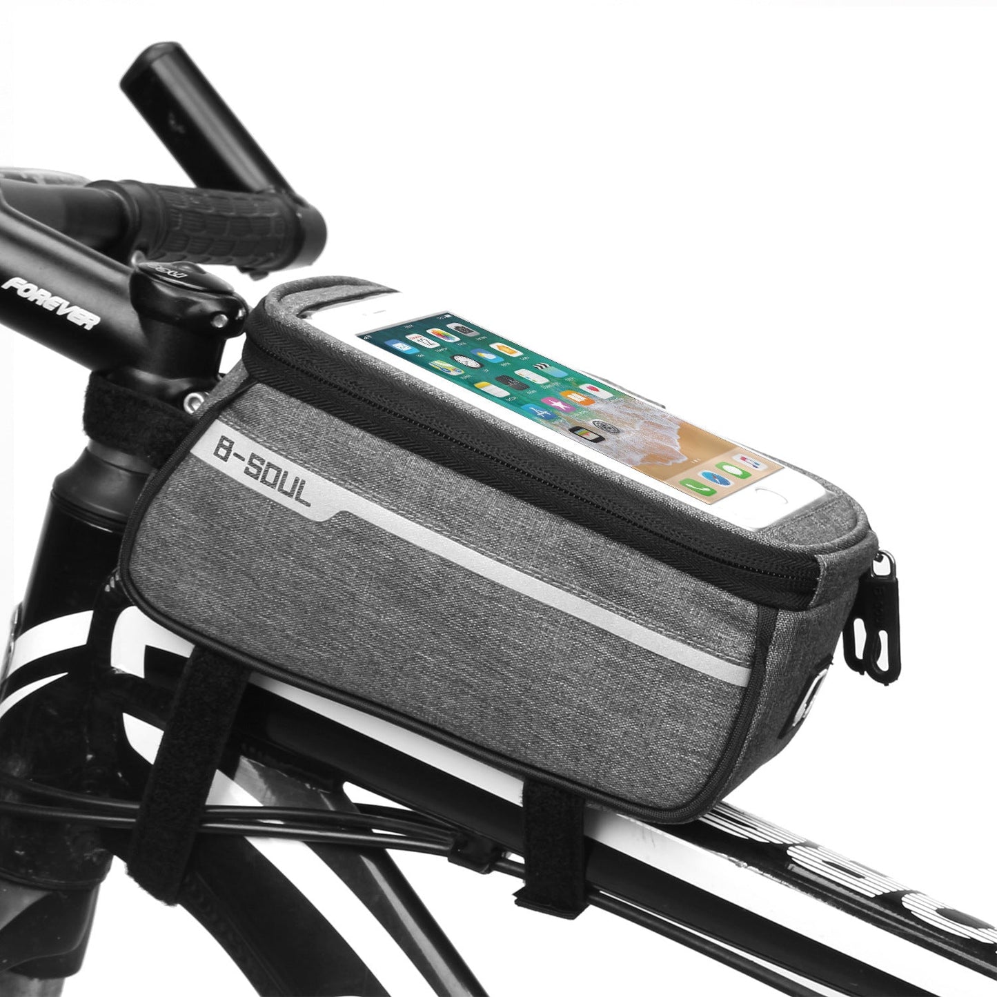 B-SOUL Mountain Bike Bag Front Beam Bag Bicycle Bag Road Bike Front Bag Riding Equipment Saddle Bag Upper Tube Bag