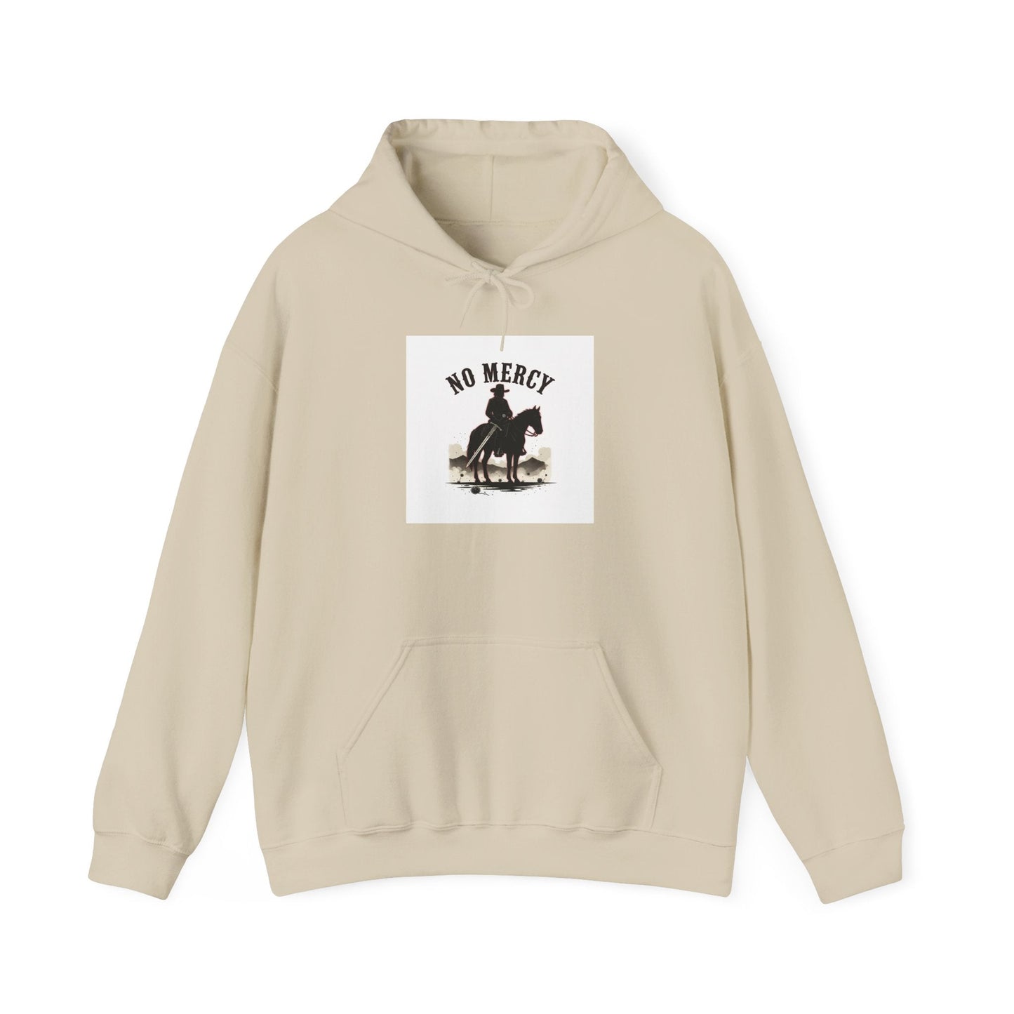 No Mercy Cowboy Skull Hoodie | western skull art, gothic Americana
