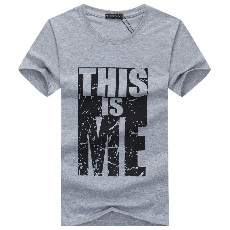 Men's  Plus Size Youth Half-Sleeved T-Shirt