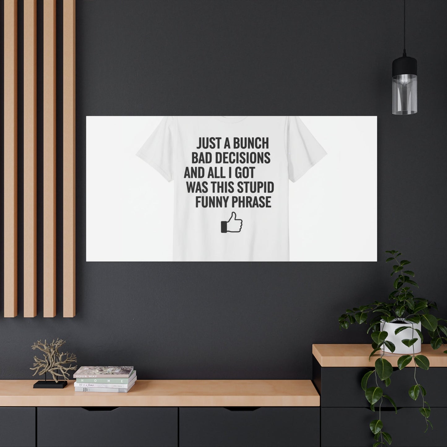 self-deprecating quote Canvas | sarcastic introvert wall art, anxiety humor