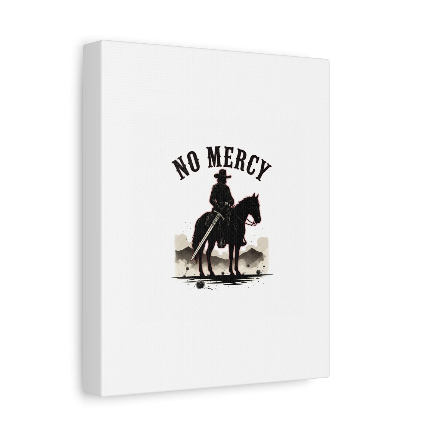 No Mercy Cowboy Skull Canvas | western skull art, gothic Americana