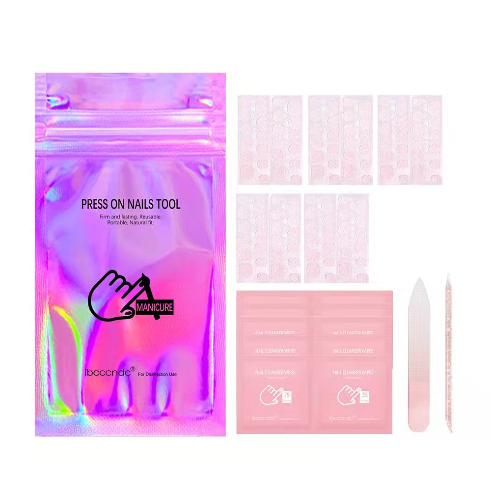 ibcccndc New Wearable Nail Manicure Kit Nail File Jelly Glue Easy To Operate Wearable Nail