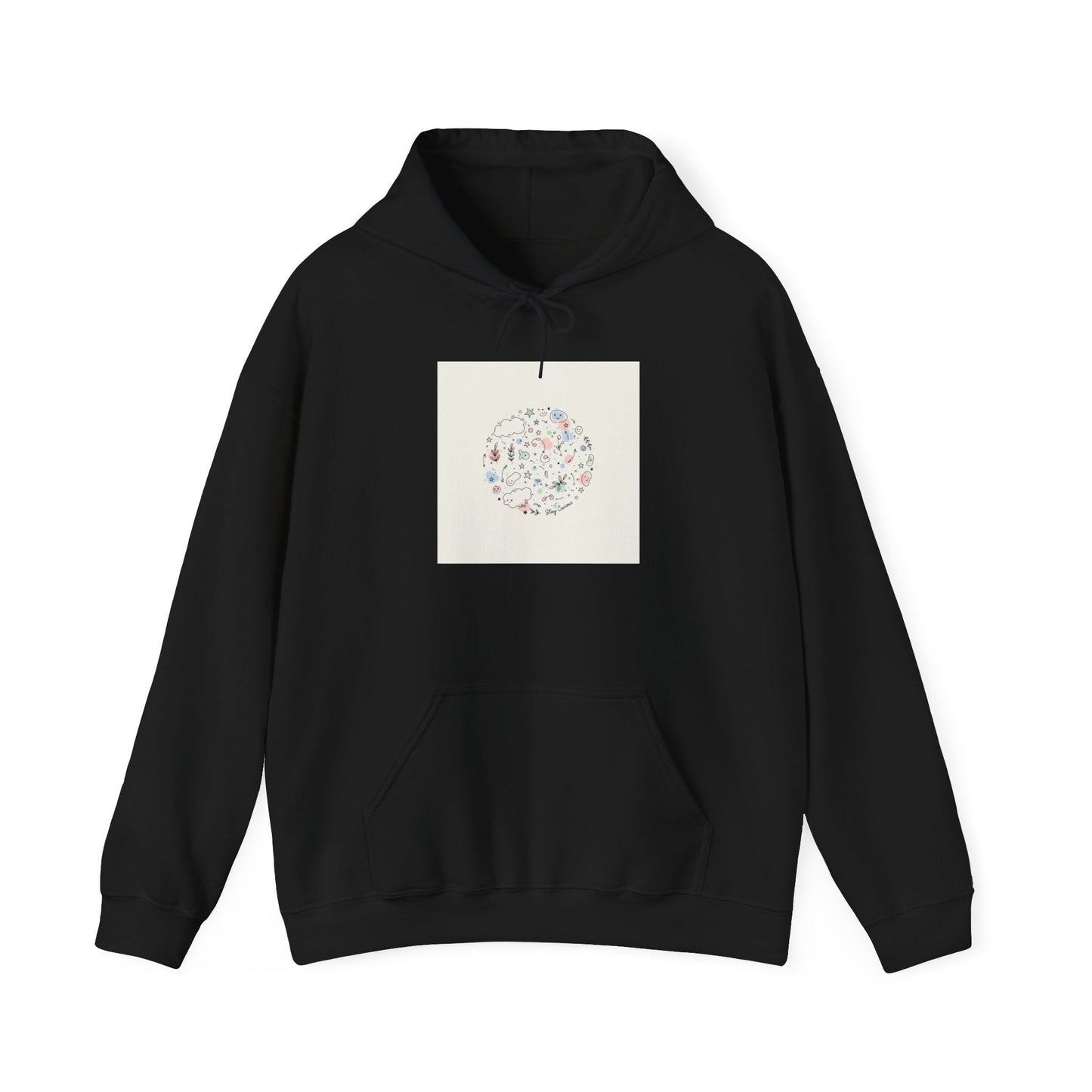 Minimal Hand-Drawn Doodle Circle Hoodie | Sketch Art, Line Drawing