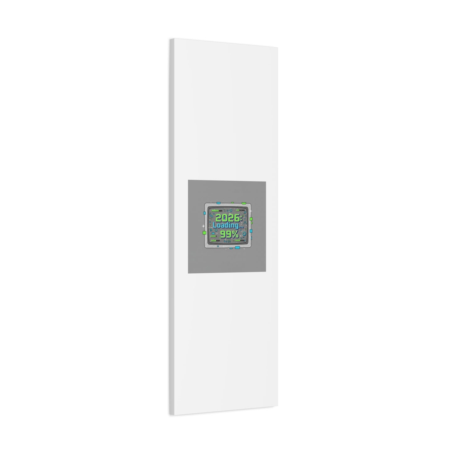 2026 Loading 99% Canvas | NYE countdown, retro system interface