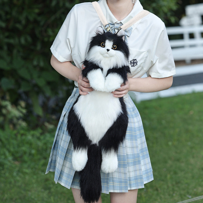 Handmade plush cat backpacks: super cute, trendy. Great bday gifts or toys, doubles as a cat - themed shopping bag!