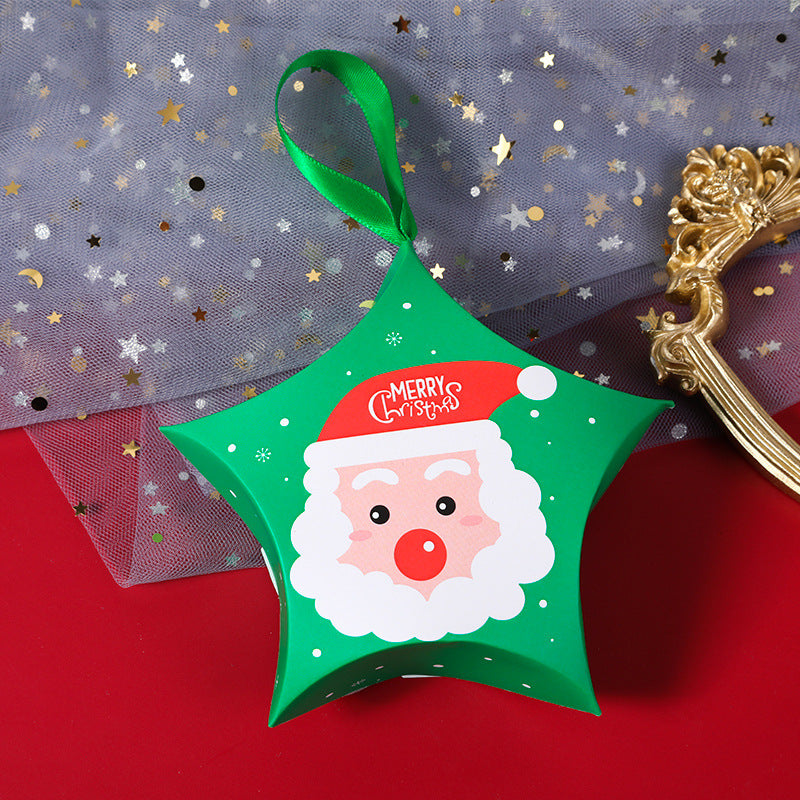 Christmas candy packaging box, Christmas gift box, new pentagonal star gift packaging box