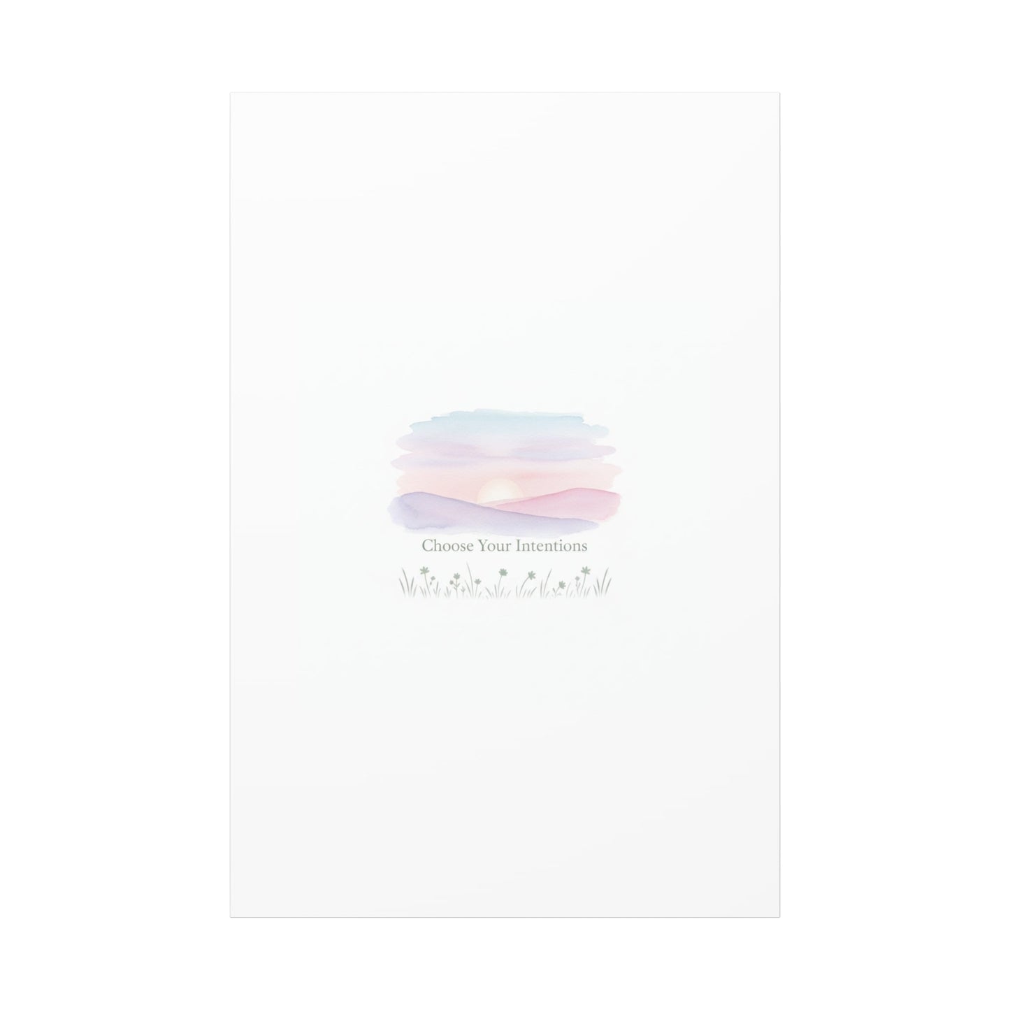 Choose Your Intentions Canvas, soft wellness poster, pastel gradient mindfulness art