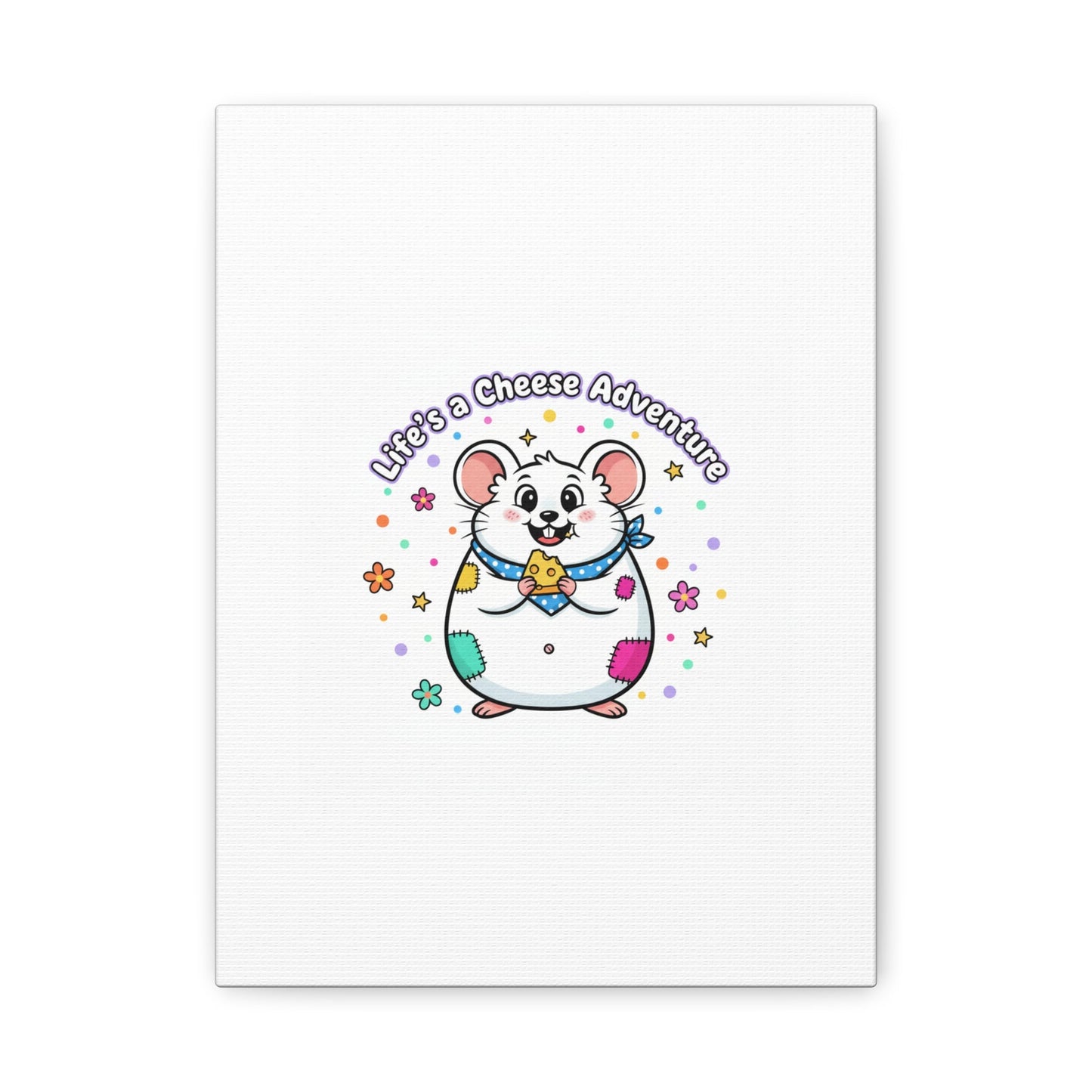 Life's a Cheese Adventure Canvas | Rodent-Core rat art print