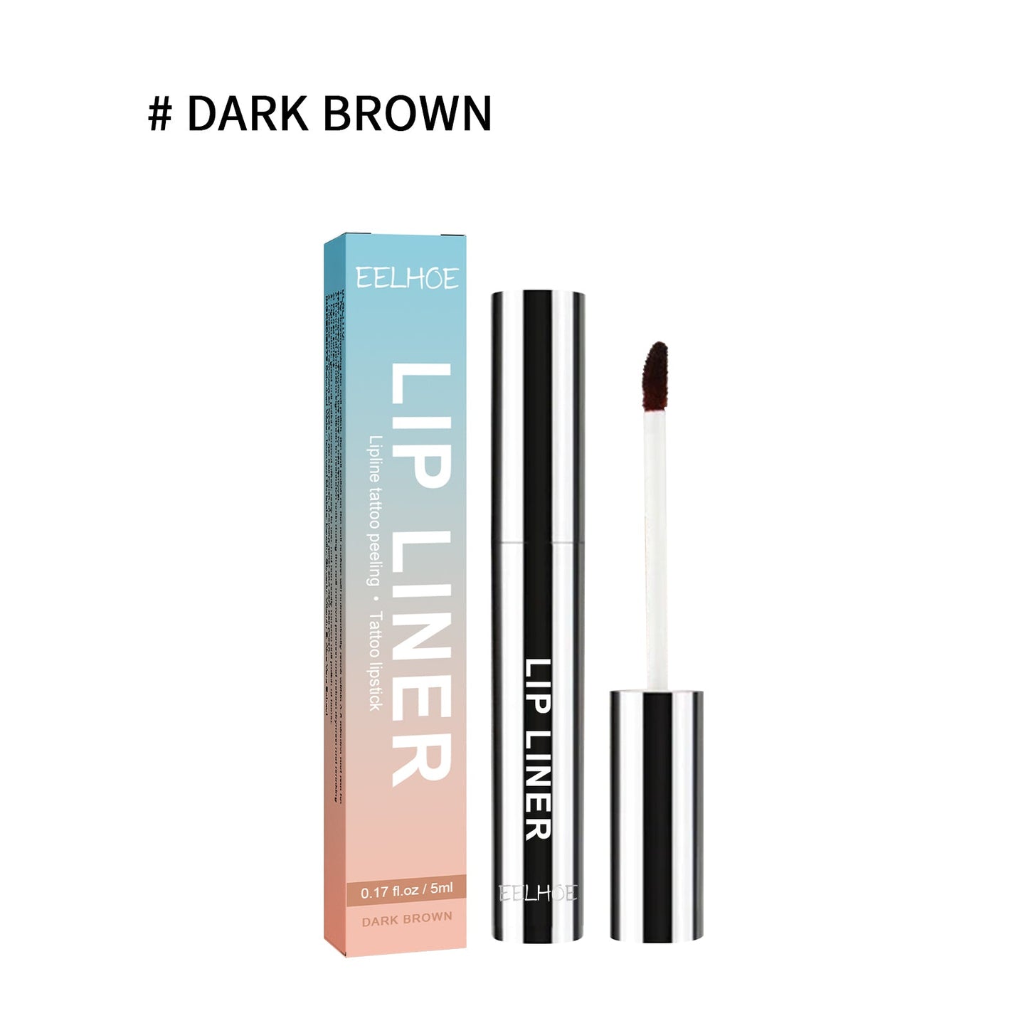 Peel Lip Liner, Outline Lip Shape Lip Color Waterproof Non-Smudging Peel Lip Liner Lip Brush