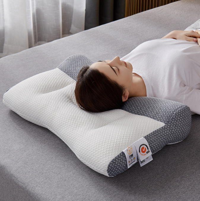 Japanese soybean fiber pillow reverse traction cervical vertebra repair pillow pillow pillow core neck protection pillow