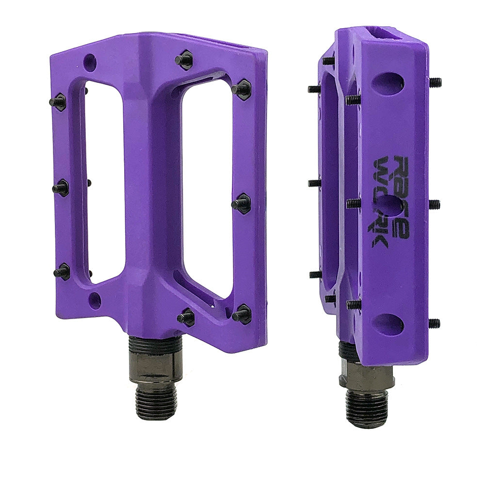 Mountain Bike Bicycle Nylon Fiber Peilin Pedal Dead Fly Bearing Pedal Non-Slip Pedal
