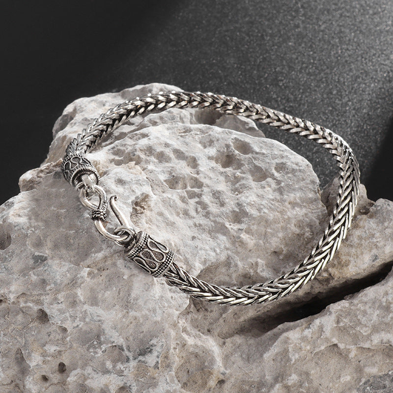 Men's Retro Stainless Steel Ins Style Personalized Bracelet