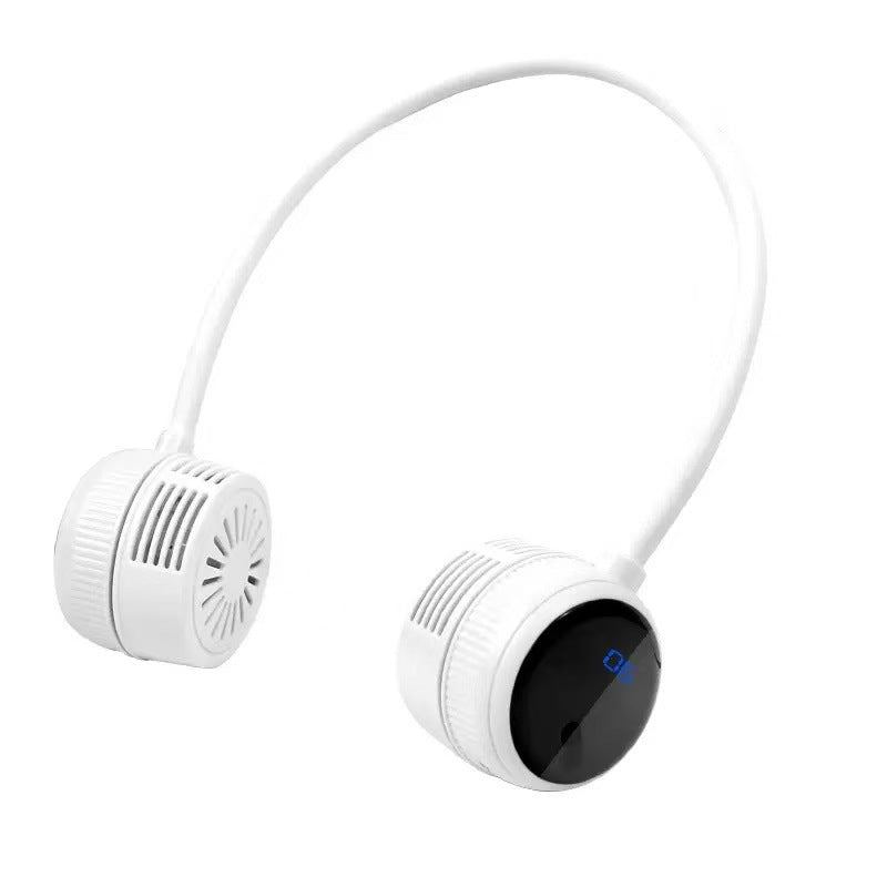 Foldable Neck Fan Portable Silent USB Charging Outdoor Sports Turbine Bladeless Mini Neck Fan