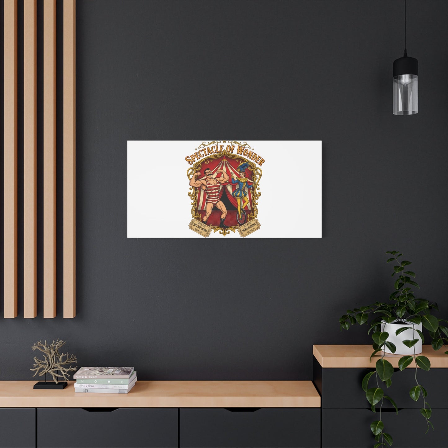 Spectacle of Wonder Circus Art Print, Canvas | Vintage Carnival Design