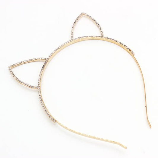 RHINESTONE CAT EARS HEADBAND
