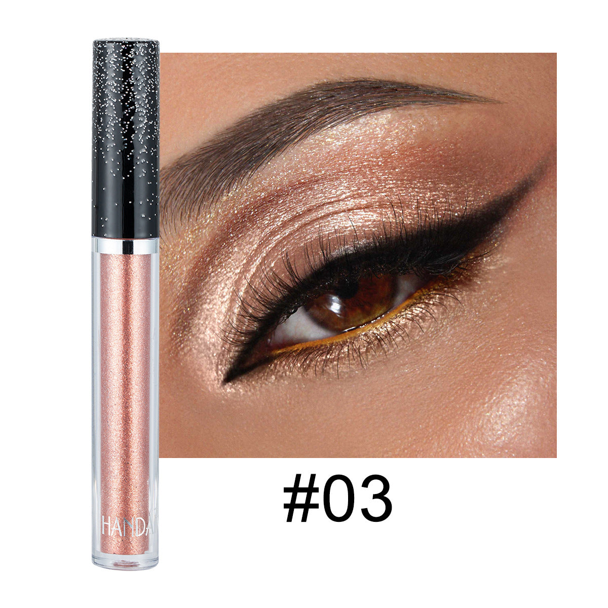 HANDAIYAN 12 Color Single Diamond Liquid Eye Shadow Psychedelic Pearly Shiny Eye Shadow Lying Silkworm Tear Makeup Eye Shadow Liquid