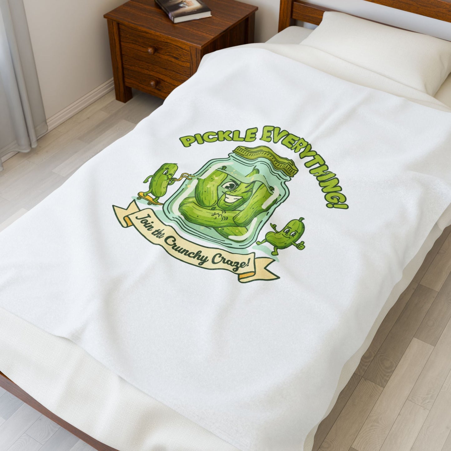 Pickle Everything Jar Design Plush Blanket | Brine Design, Pickle Lover
