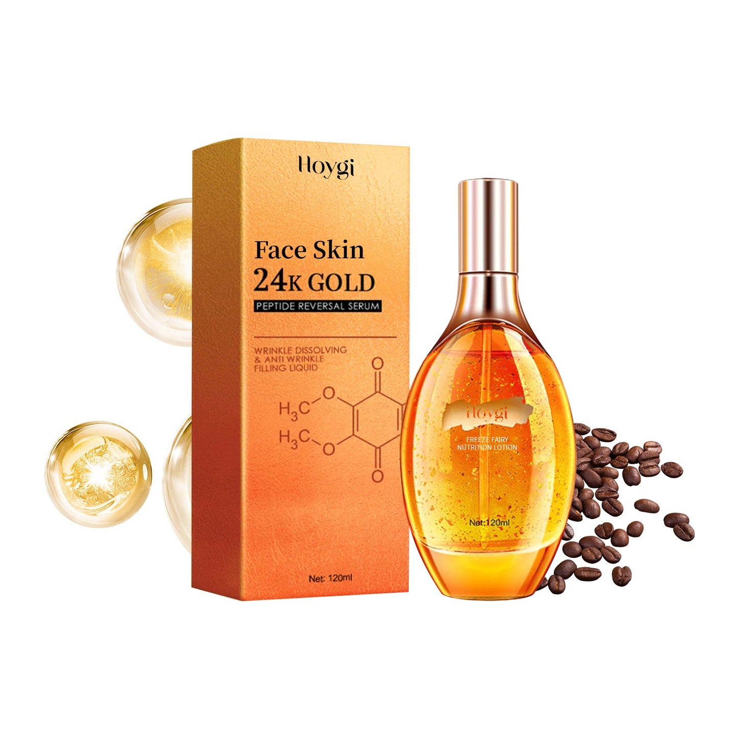 24k Gold Peptide Reversal Serum, Moisturizing Anti-wrinkle Firming And Anti-aging Essence