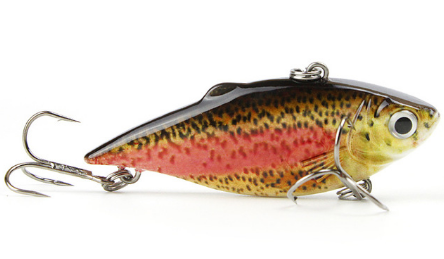 Mmlong 2.5/8.6g Vib Crankbait Lifelike Fishing Lure  Slow Sinking Hard Fish Wobbler Pes