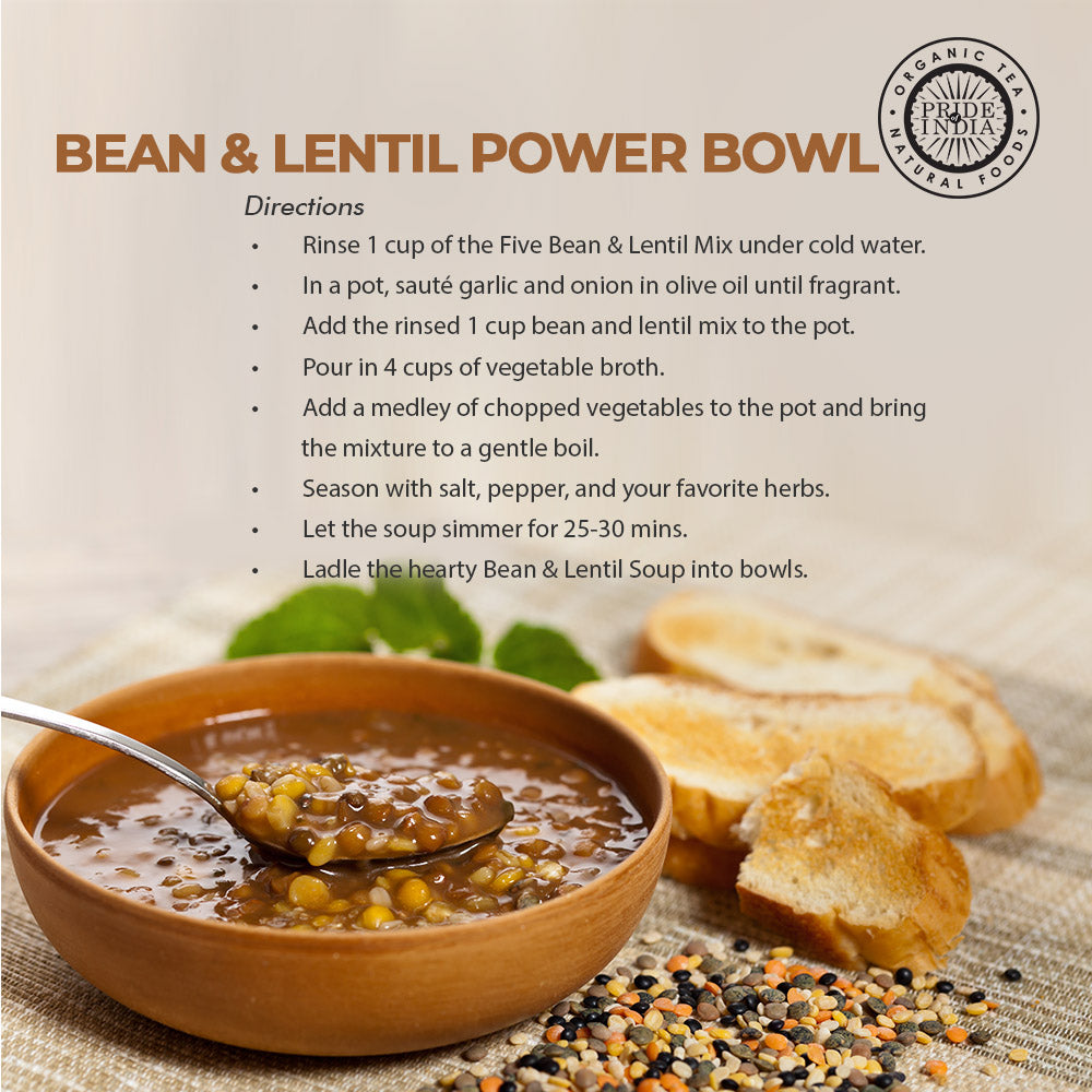 Indian Bean & Lentil Superfood - Five Delicious Panchratna Dal Mixed Jar