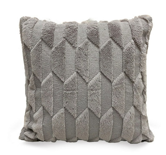 Plush Solid Color Sofa Pillowcase Living Room Cushion