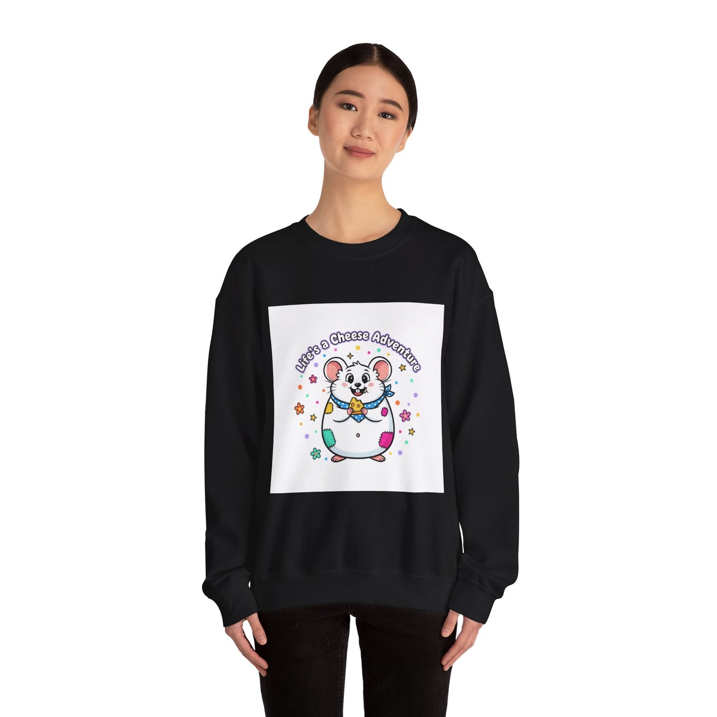 Mouse Cheese Adventure Sweatshirt | Rodent-Core, quirky animal pride